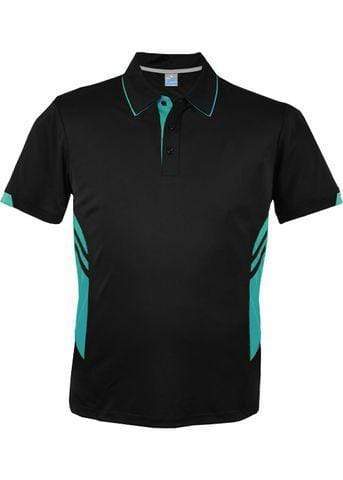 Aussie Pacific Tasman Men's Polo Shirt 1311 Casual Wear Aussie Pacific Black/Teal S 